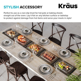 Kraus roll-up rack on sink ledge for organized prep