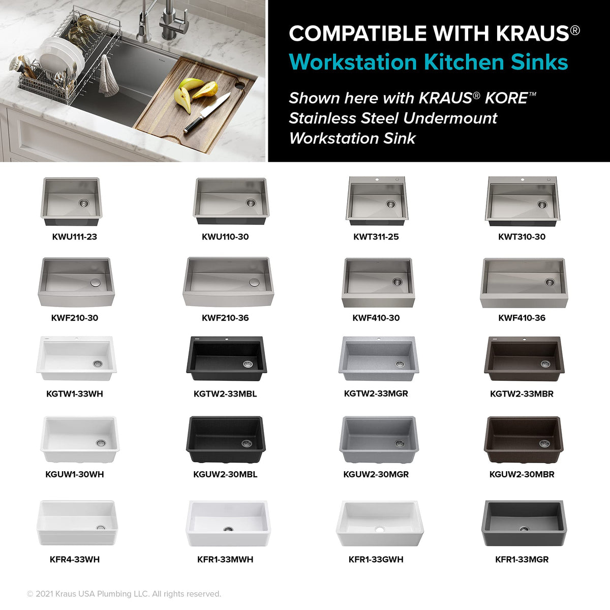 Kraus workstation compatibility with Kore, Bellucci, and Turino series