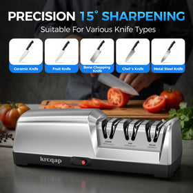 Krcqap Knife Sharpener Electric non-slip base for safe sharpening