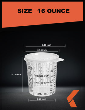 KREFINISH box with 24 cups and 4 lids for mess-free projects.
