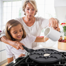 kretaely black nonstick pan for fast cleanup and browning.