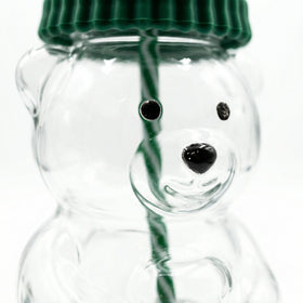 Krewchton Bear Cup dishwasher safe glass for easy cleanup.