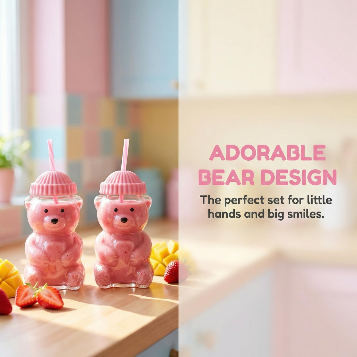 Krewchton Bear Cup dishwasher-safe glass for easy cleaning
