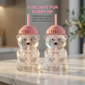 Krewchton Bear Cup lid and straw for neat sipping on the go