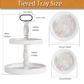 Krismax two-tier tray side view highlighting sturdy construction