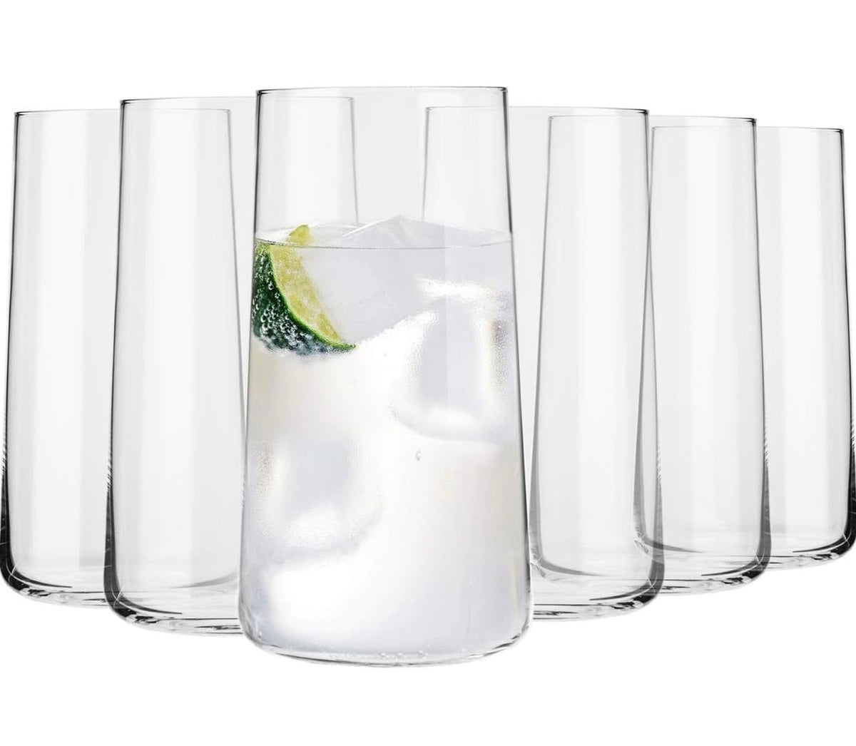 Krosno Avant-Garde tall water glass – six-pack for everyday hydration.