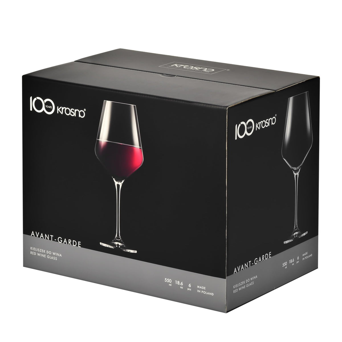 Krosno crystal glass thin rim enhances sipping comfort and aroma.