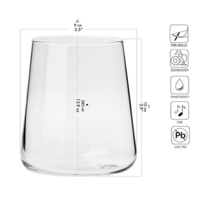 Close-up of Krosno crystalline glass rim showing durability.