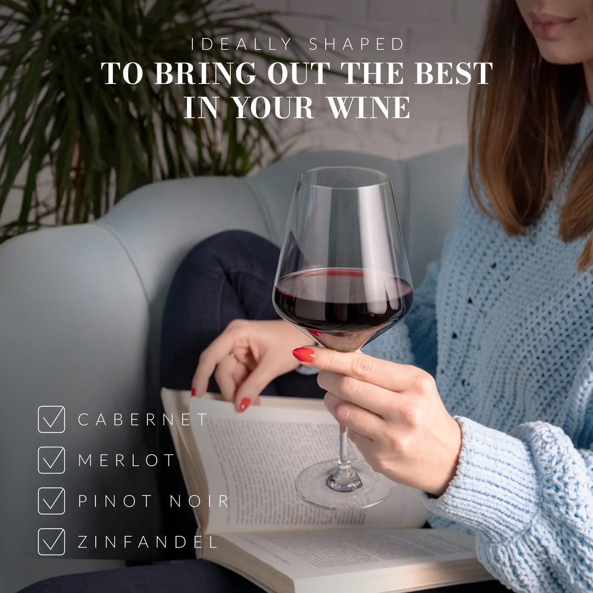 Krosno dishwasher-safe red wine glasses simplify after-dinner cleanup.