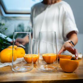 Krosno Infinity clear glass that enhances beverage presentation.