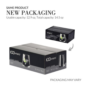 Packaging-ready presentation of Krosno glasses for gifting.