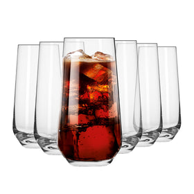 Krosno Splendour highball glass close-up highlights reinforced edge for durability