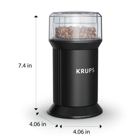 KRUPS compact design fits small kitchens for quick, fresh grounds.