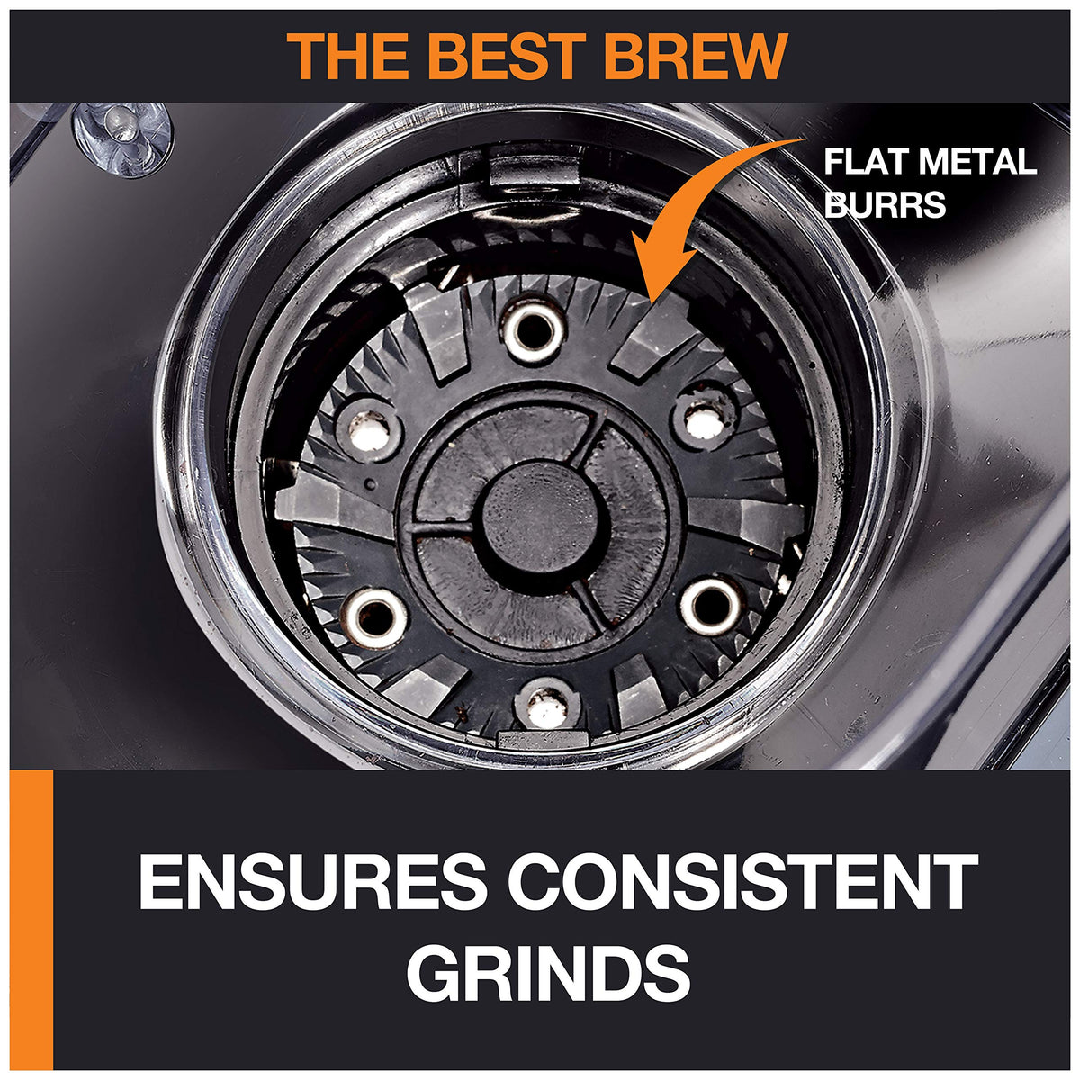 KRUPS Precision Burr Grinder 8oz hopper shown for preparing multiple cups with fresh grounds