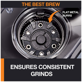 KRUPS Precision Burr Grinder 8oz hopper shown for preparing multiple cups with fresh grounds