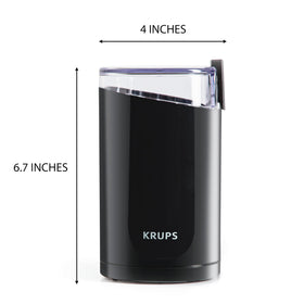KRUPS Precision grinder compact black design fits on any counter