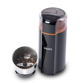 KRUPS Silent Vortex grinder with 3 oz bowl for fresh coffee and spice blends.