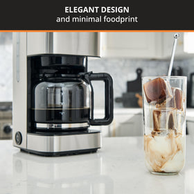 KRUPS Simply Brew stainless steel body conveys durability and a polished kitchen look