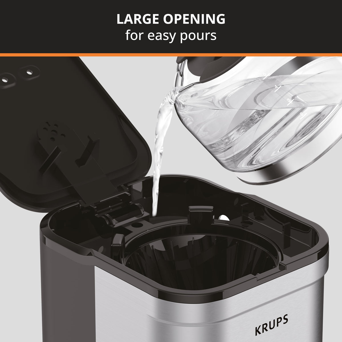 KRUPS Simply Brew Keep Warm maintains coffee temperature for later cups.