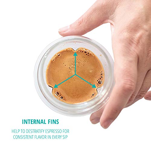 KRUVE Propel convex bottom guides swirling for even flavor.