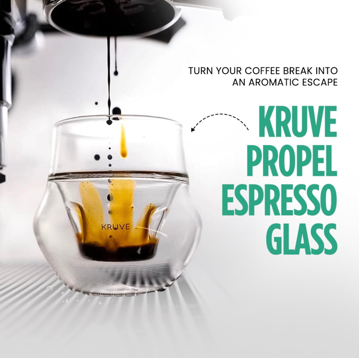 KRUVE Propel internal fins balance swirling for richer flavor.
