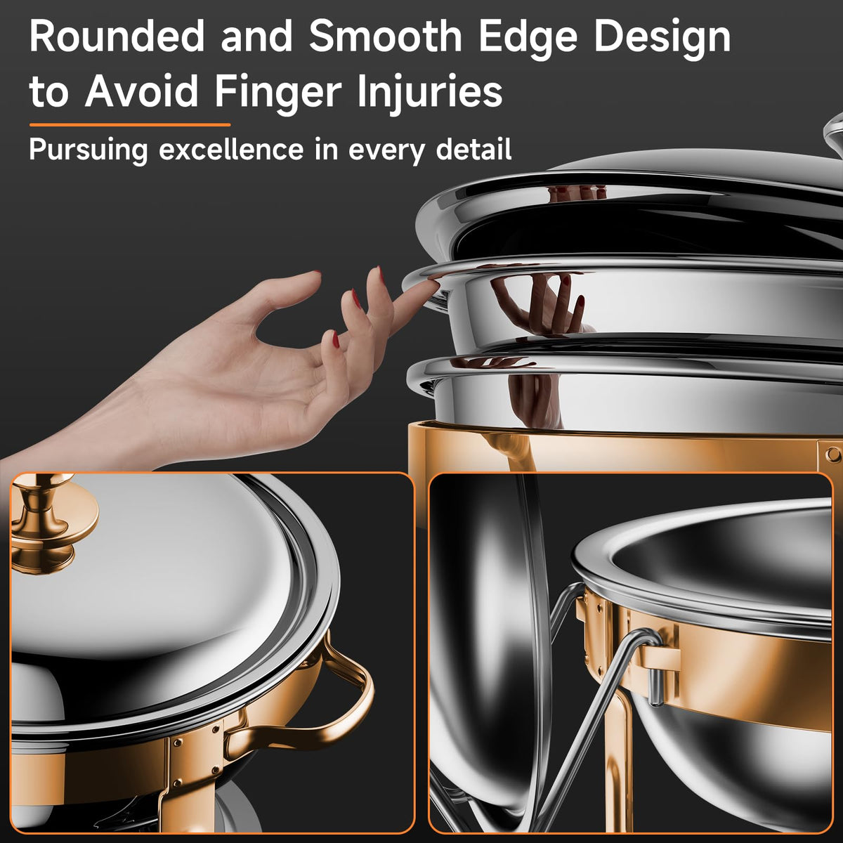KScocina rose gold chafing dish adds festive buffet appeal