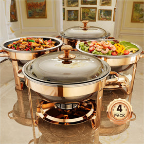 KScocina rose gold chafing dish with lid keeps food warm for stylish home parties