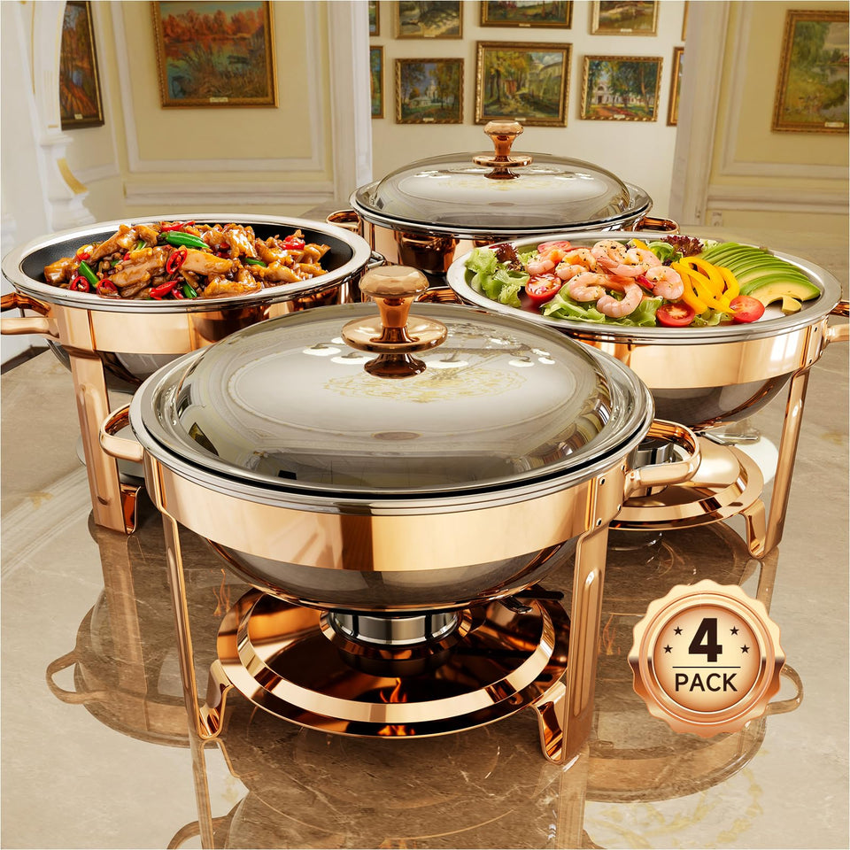 KScocina rose gold chafing dish with lid keeps food warm for stylish home parties