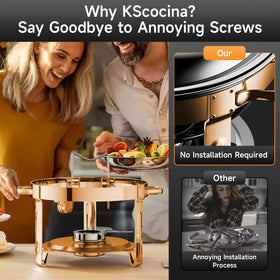 KScocina chafing dish with safety rounded edges for safe handling