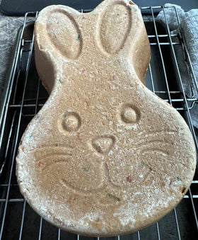 Ksdhotware bunny pan in use to create festive Easter treats