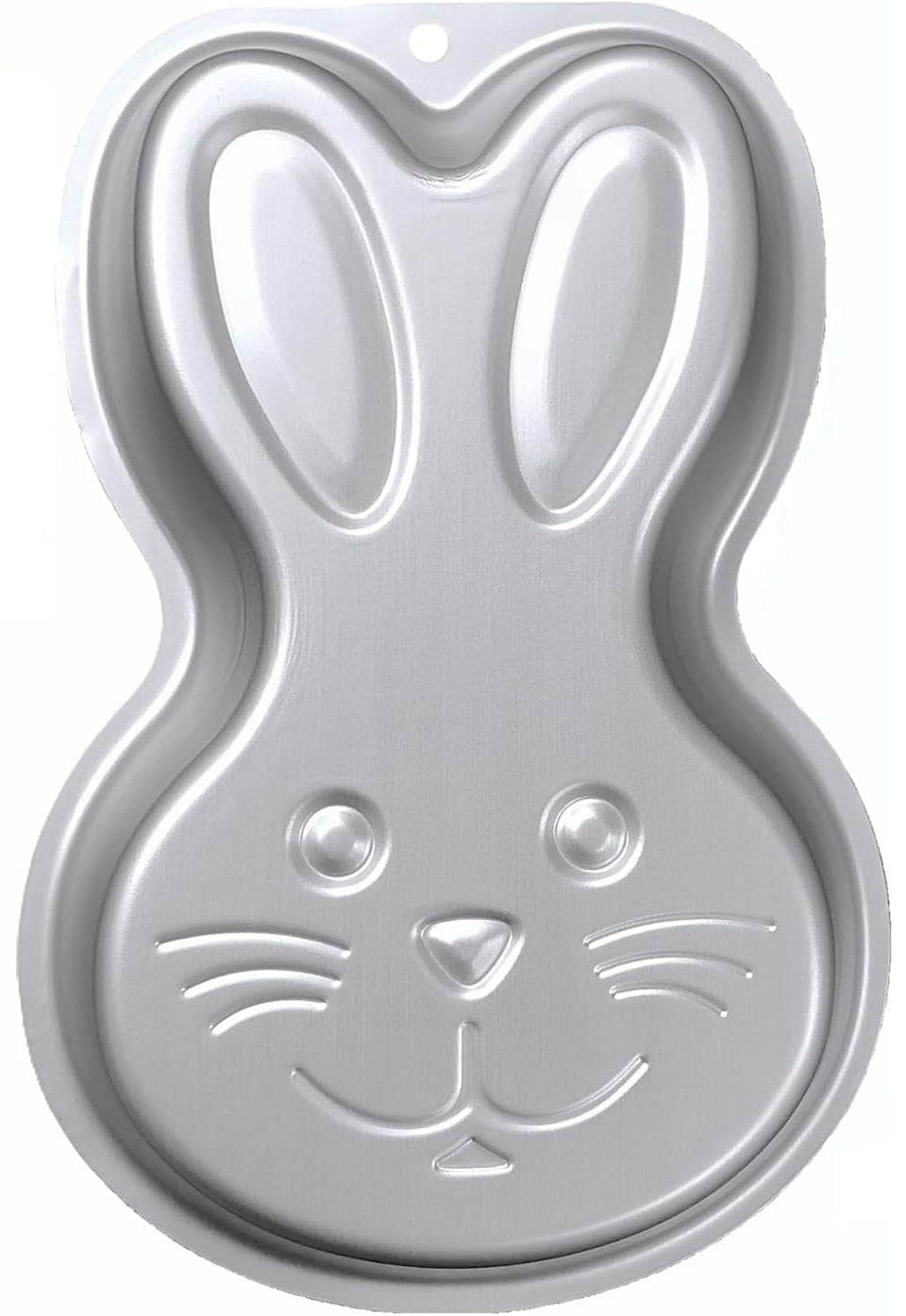 Ksdhotware aluminum bunny-shaped cake pan top view for Easter cake and easy release