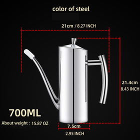 KSENDALO long-narrow-spout bottle enables controlled oil flow during cooking