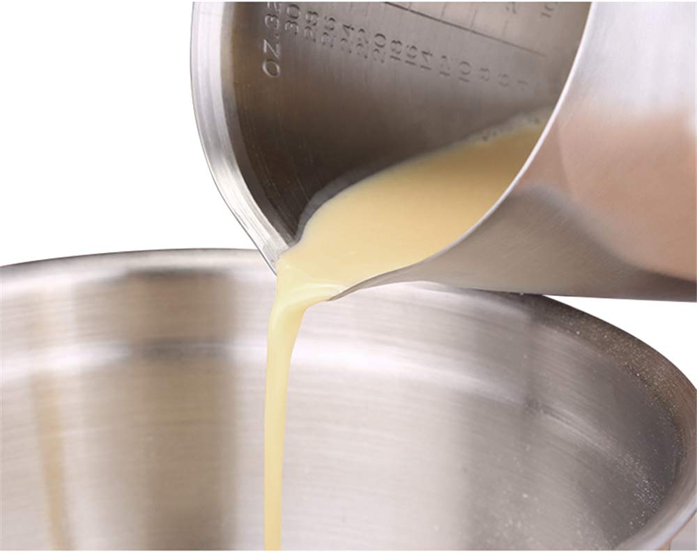 KSENDALO precision oz-ml markings help quick, accurate measurements during cooking and frothing.