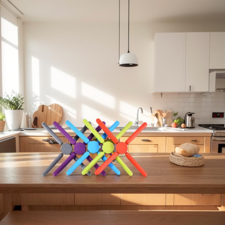 KSENDALO silicone trivet withstands up to 500°F for hot pots