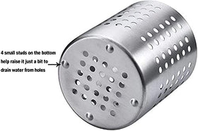 KSENDALO silver finish utensil holder keeps tools handy while adding style to the kitchen.