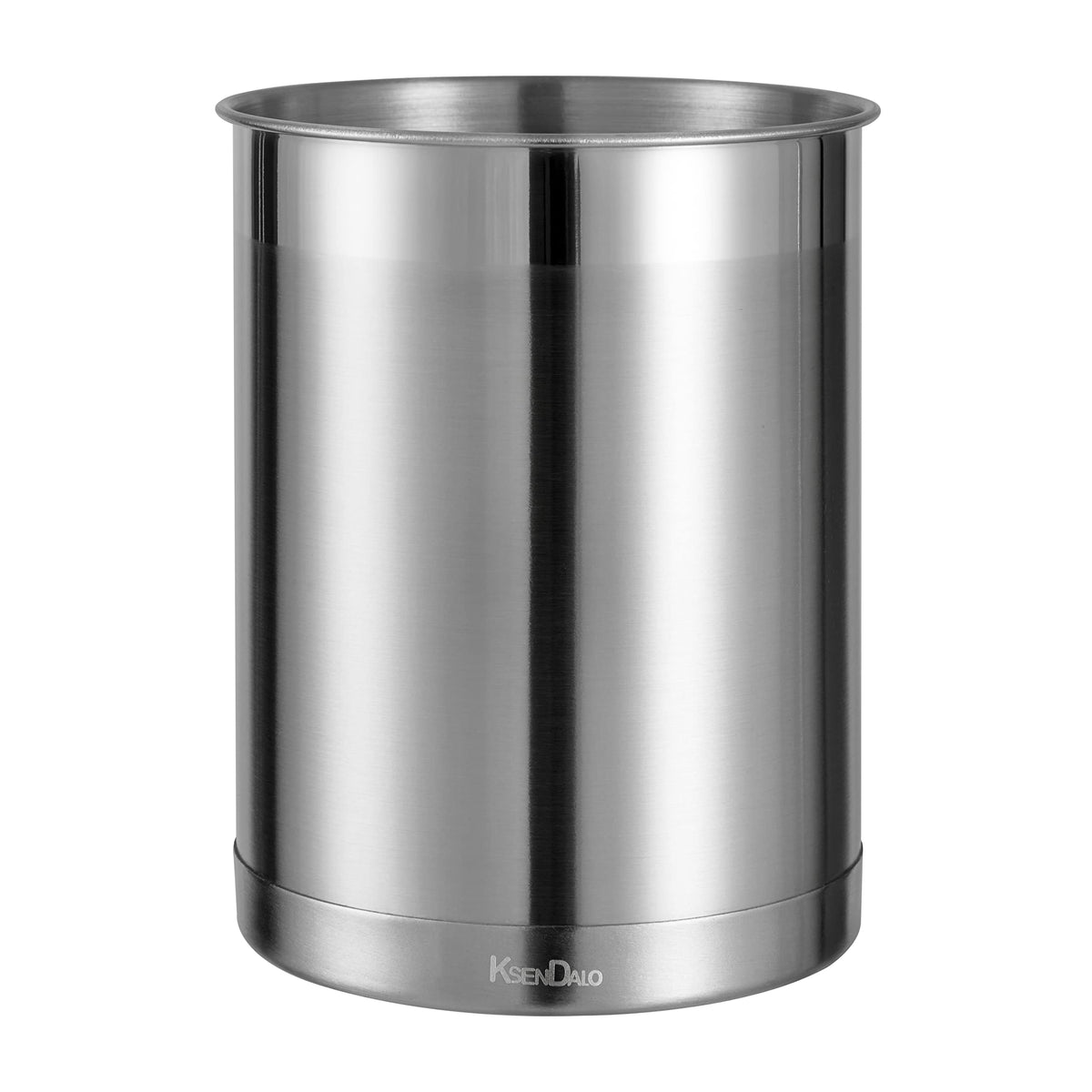 KSENDALO stainless steel utensil holder with 5 inch diameter keeps utensils organized on the counter