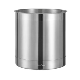 KSENDALO round stainless steel utensil holder on the countertop, keeping spoons within reach.