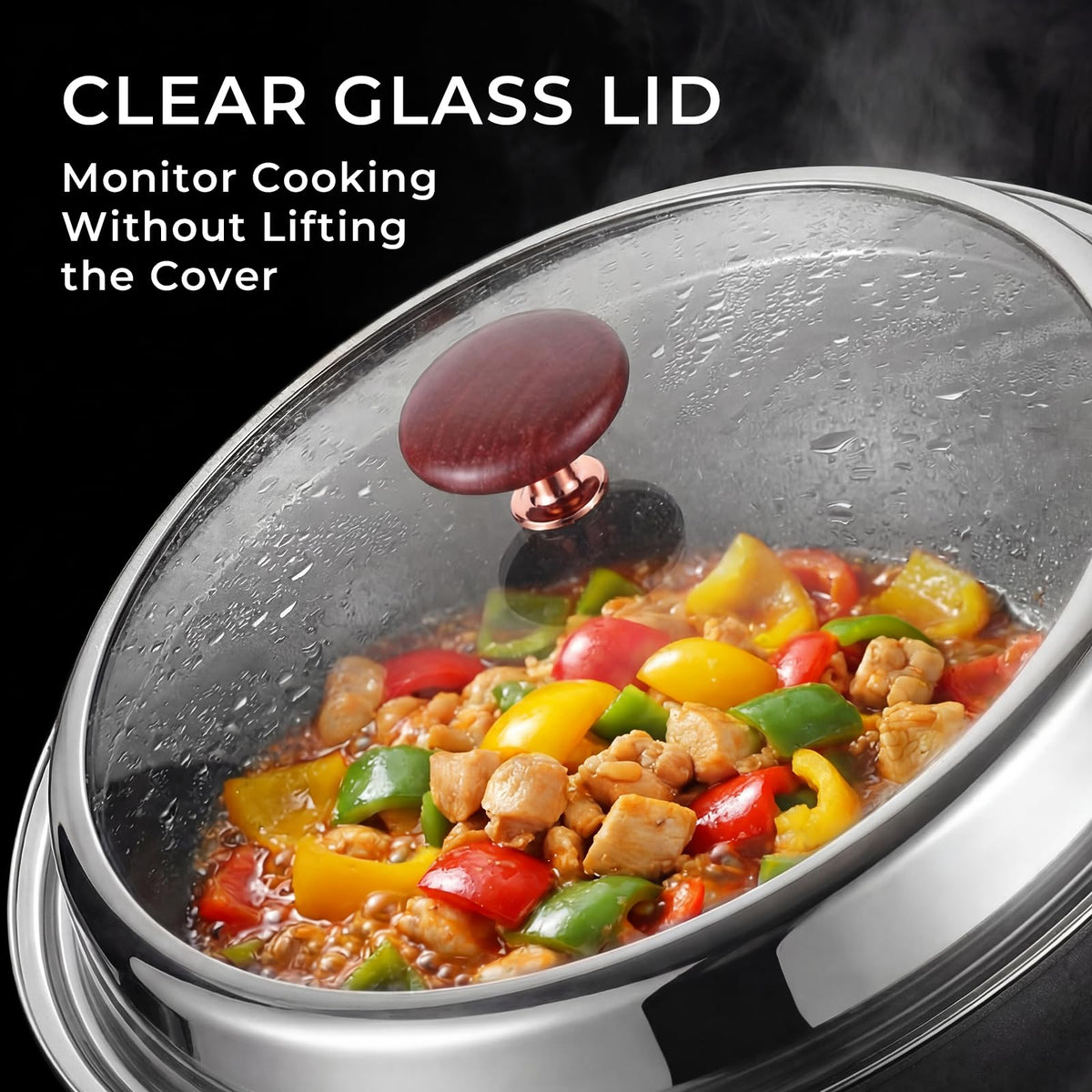 Kseroo 13 inch wok depth and generous capacity