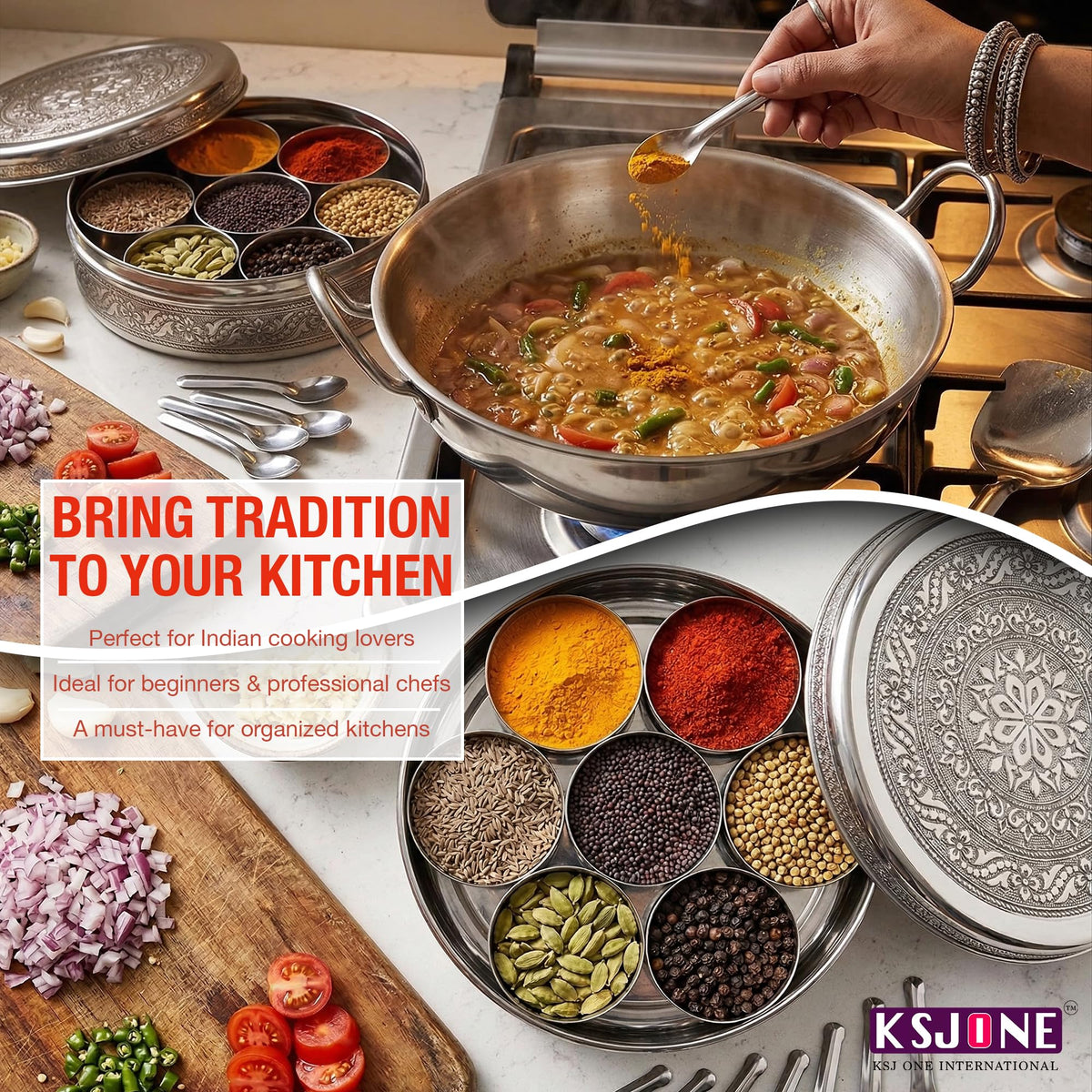 KSJONE Christmas decor spice box adds warm festive charm to tables.