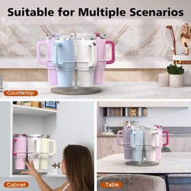 Kssiaz decorative cup organizer adds style and organization to desks or cabinets.