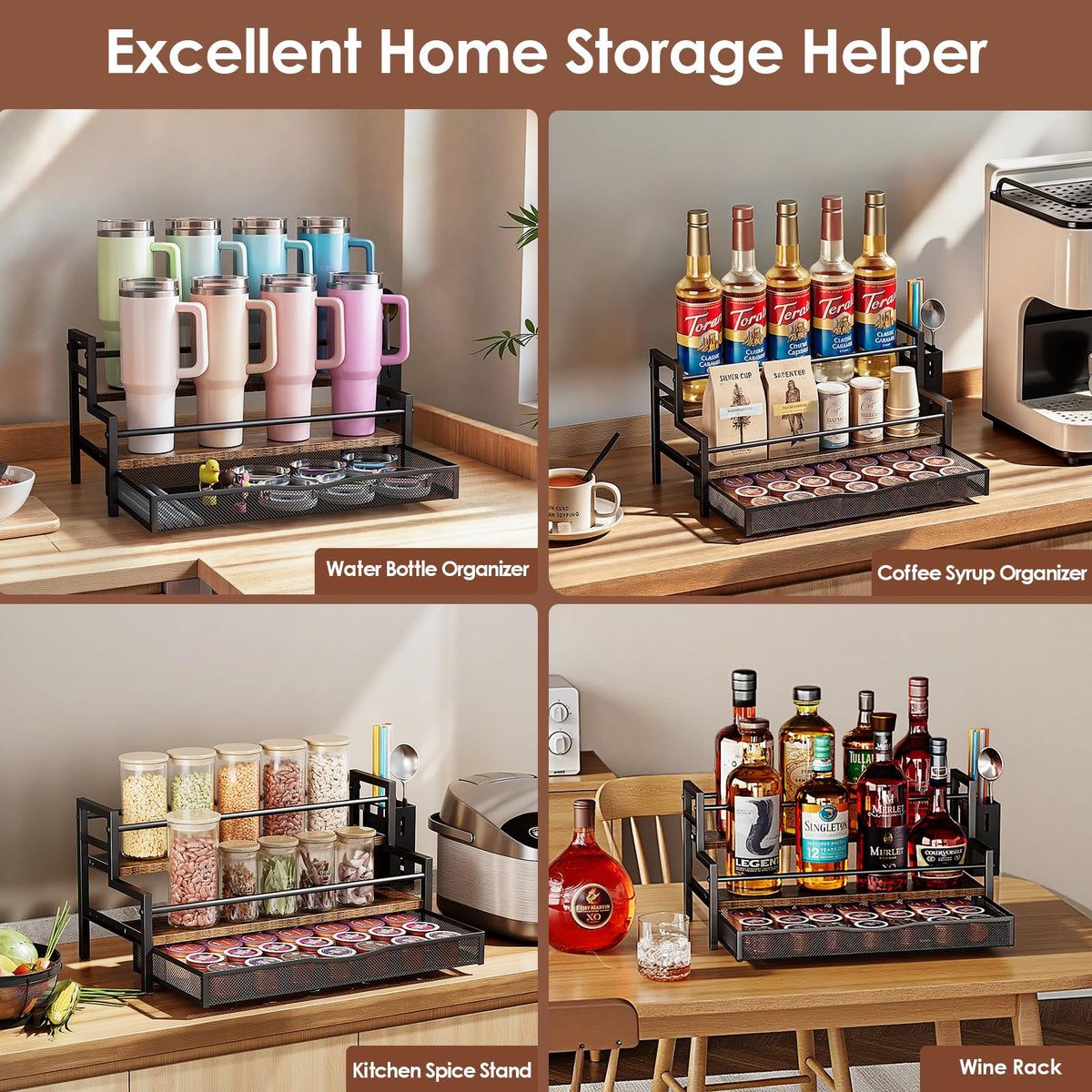 Kssiaz gift-worthy organizer for kitchen and home use