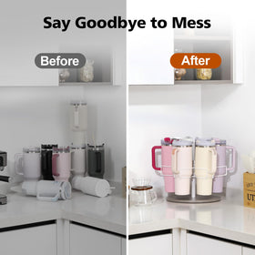 Kssiaz Stanley 40 oz tumbler slot keeps six cups securely in place.