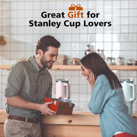 Kssiaz Stanley-compatible organizer fits 40 oz tumblers and similar bottles.