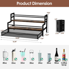 Kssiaz two-tier design showcases easy access to each cup