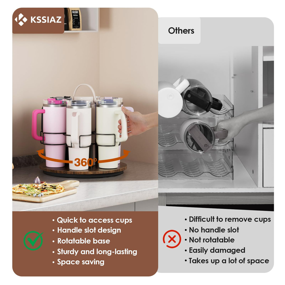 Kssiaz versatile storage doubles as decor and pantry organizer