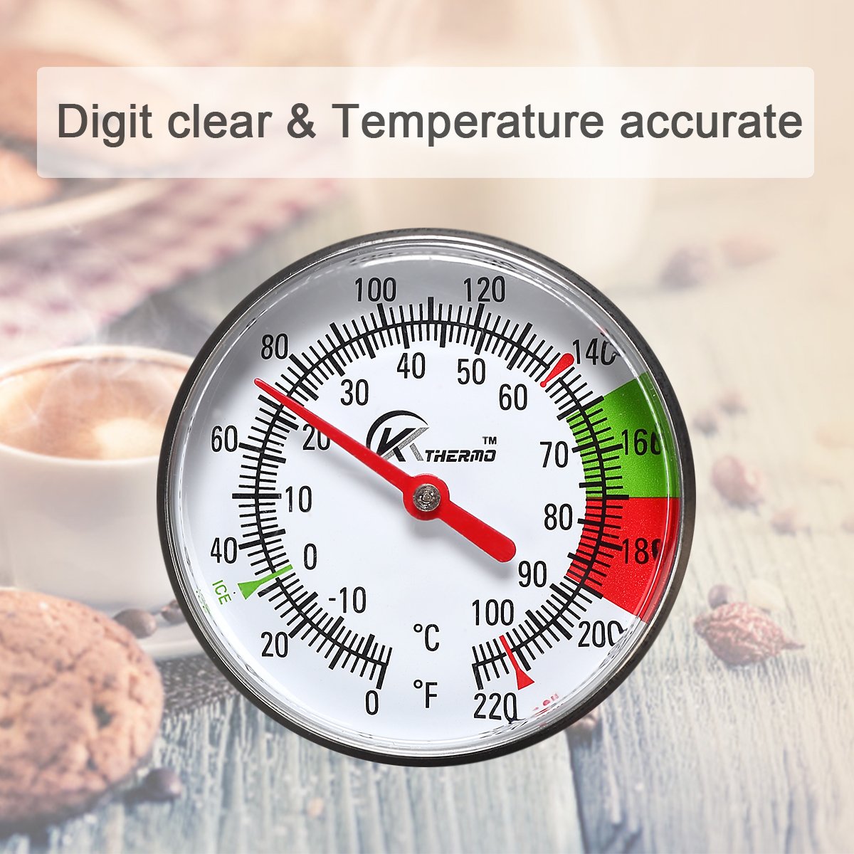 KT THERMO stainless steel casing resists corrosion and withstands daily kitchen use.