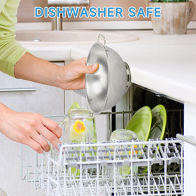 Kteniy Colander 3qt easy-clean design saves rinse time.