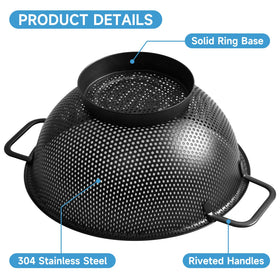 Kteniy colander smooth edges emphasize easy cleaning and odor resistance
