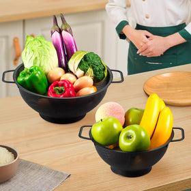 Kteniy dishwasher-safe colander image conveys convenient cleanup in a busy kitchen