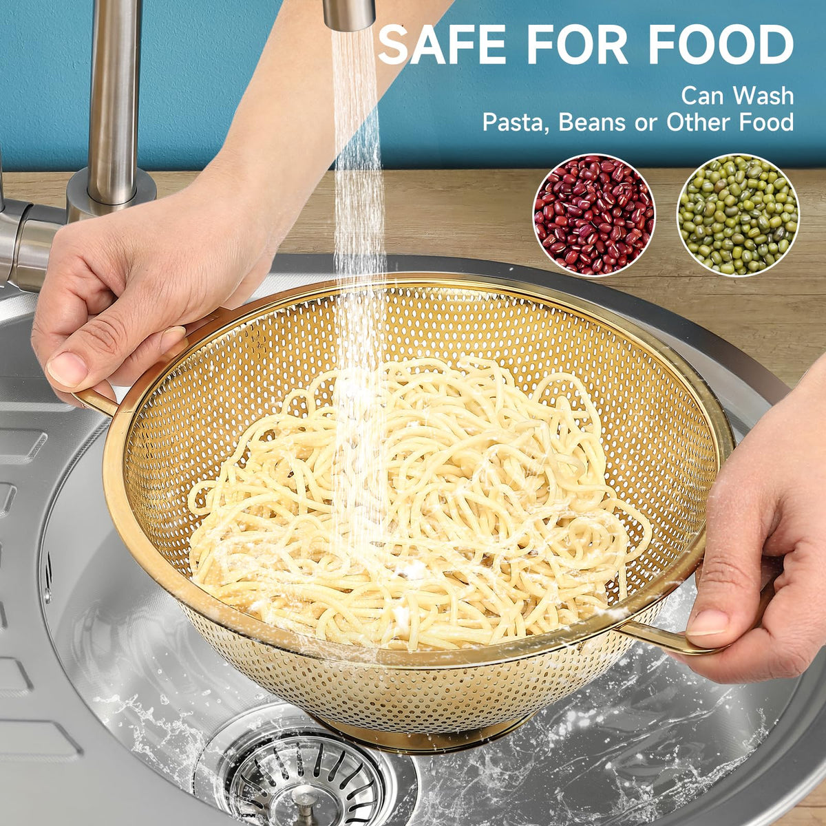 kteniy gold strainer perforated mesh enables fast draining